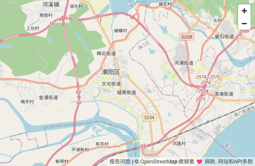 潮阳/濠江地图